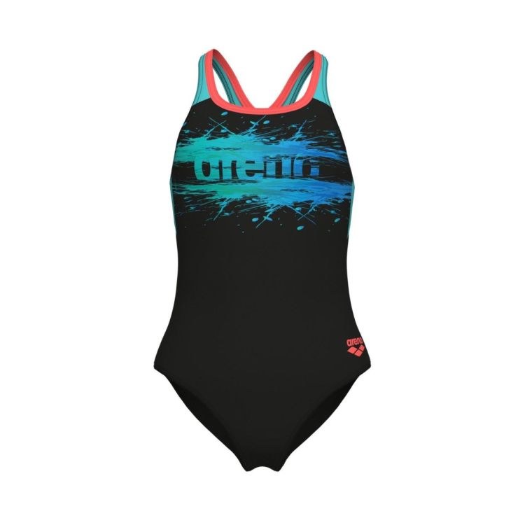 ARENA ARENA G PAINT SWIMSUIT SWIM PRO BACK BLACK/WATER/CALYPSO  (zwart) - De Peperstraat (Poperinge)