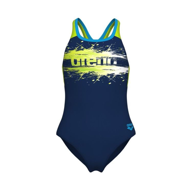ARENA ARENA G PAINT SWIMSUIT SWIM PRO BACK NAVY/ARTIC LIME/TURQ  (donkerblauw) - De Peperstraat (Poperinge)