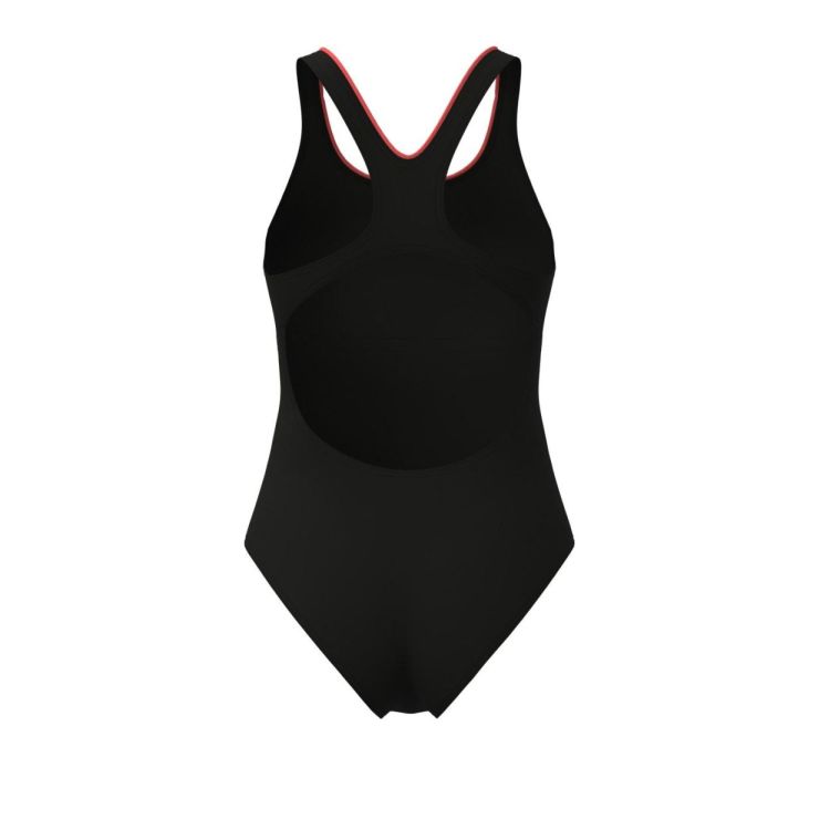 ARENA ARENA W ELASTIC SWIMSUIT SWIM PRO BACK BLACK/CALYPSO/CORAL  (zwart) - De Peperstraat (Poperinge)