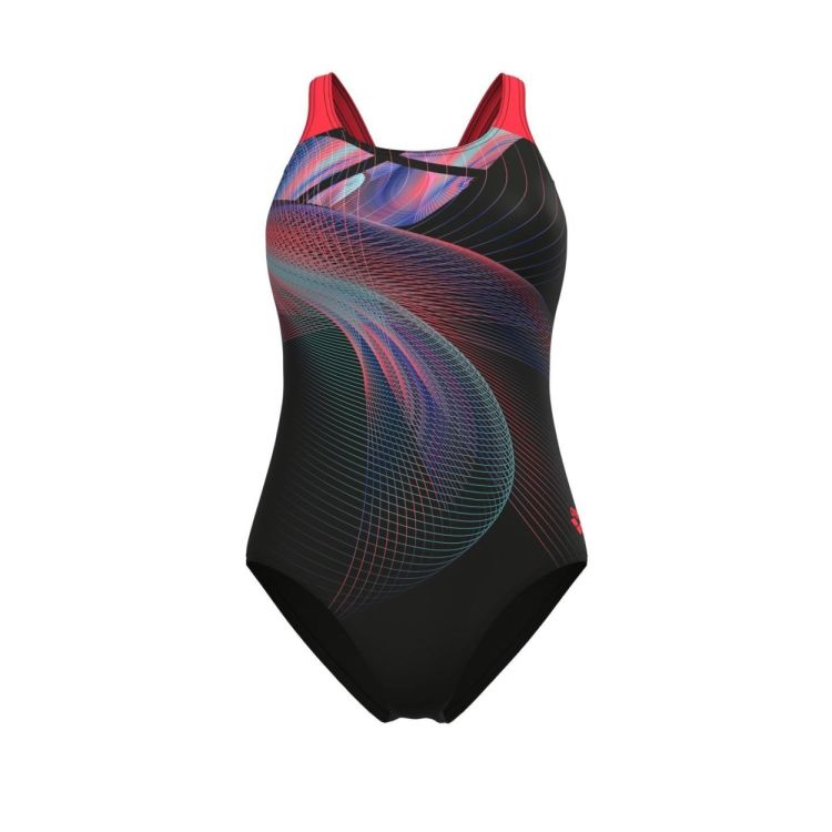 ARENA ARENA W JELLYFISH SWIMSUIT SWIM PRO BACK BLACK/MULTI  (zwart) - De Peperstraat (Poperinge)