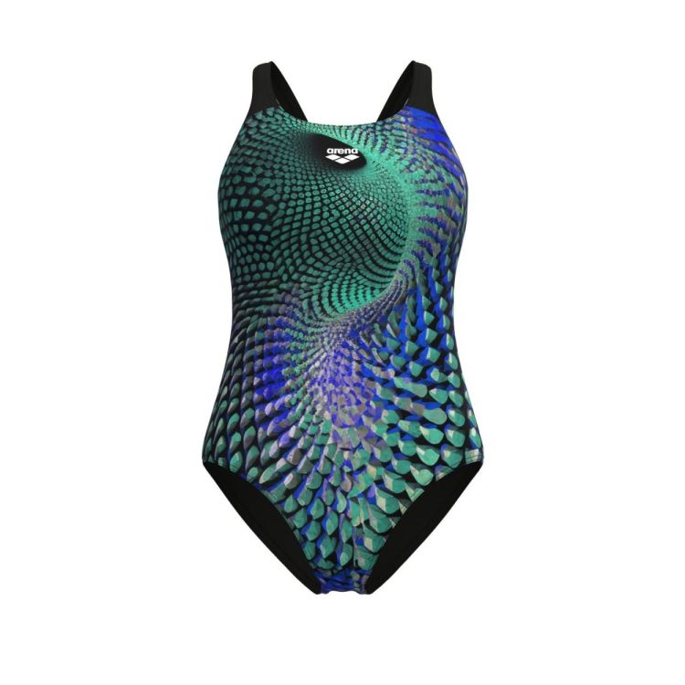 ARENA ARENA W PEACOCK SWIMSUIT SWIM PRO BACK MULTI/GREEN/BLACK  (multi) - De Peperstraat (Poperinge)