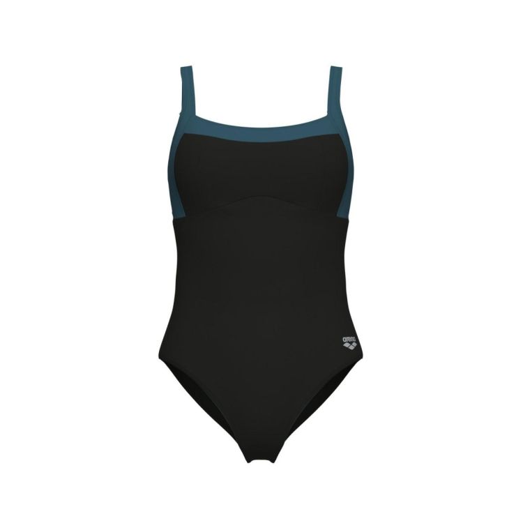 ARENA ARENA W SWIMSUIT GIANNA SQUARED BACK BLACK/SAGE  (zwart) - De Peperstraat (Poperinge)