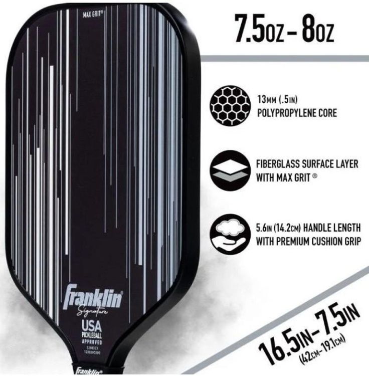  FRANKLIN PICKLEBALL 52983C1 SIGN 13MM BLACK  - De Peperstraat (Poperinge)