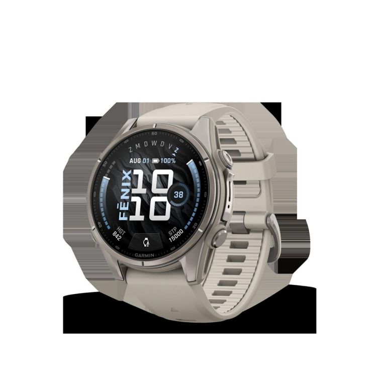 GARMIN GARMIN fenix® 9 – 43mm Titanium met siliconen band in Fog Gray  - De Peperstraat (Poperinge)