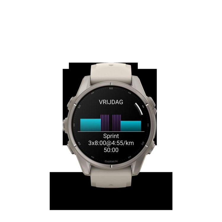 GARMIN GARMIN fenix® 9 – 43mm Titanium met siliconen band in Fog Gray  - De Peperstraat (Poperinge)