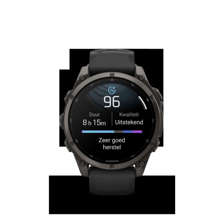 GARMIN GARMIN fenix® 9 – 47mm Carbon grey DLC-titanium met Zwarte siliconen band  - De Peperstraat (Poperinge)
