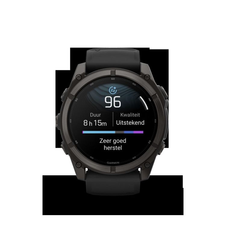 GARMIN GARMIN fenix® 9 – 51mm Carbon grey DLC-titanium met Zwarte siliconen band  (zwart) - De Peperstraat (Poperinge)