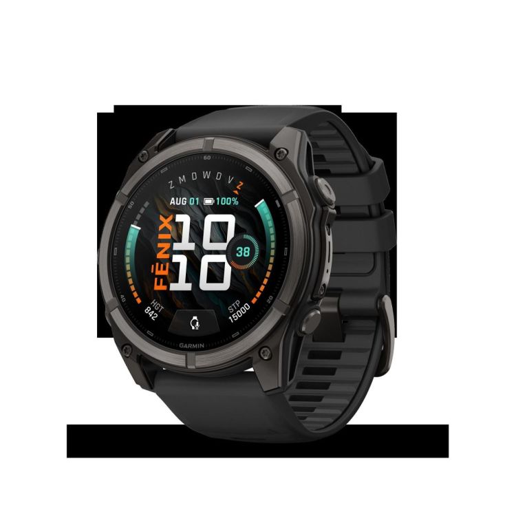 GARMIN GARMIN fenix® 9 – 51mm Carbon grey DLC-titanium met Zwarte siliconen band  (zwart) - De Peperstraat (Poperinge)