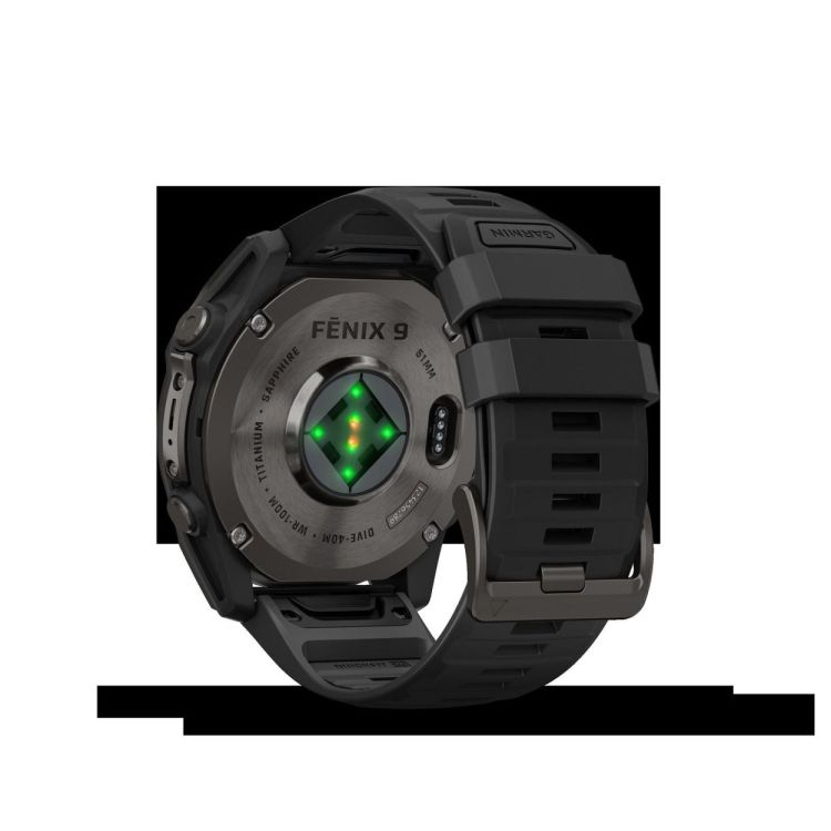 GARMIN GARMIN fenix® 9 – 51mm Carbon grey DLC-titanium met Zwarte siliconen band  (zwart) - De Peperstraat (Poperinge)