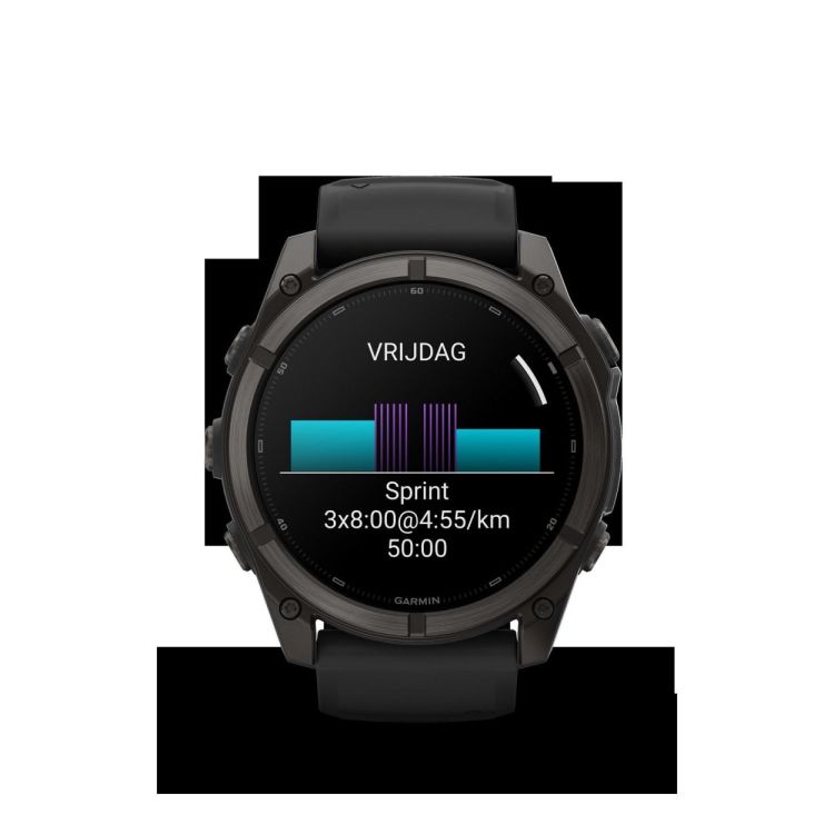 GARMIN GARMIN fenix® 9 – 51mm Carbon grey DLC-titanium met Zwarte siliconen band  (zwart) - De Peperstraat (Poperinge)