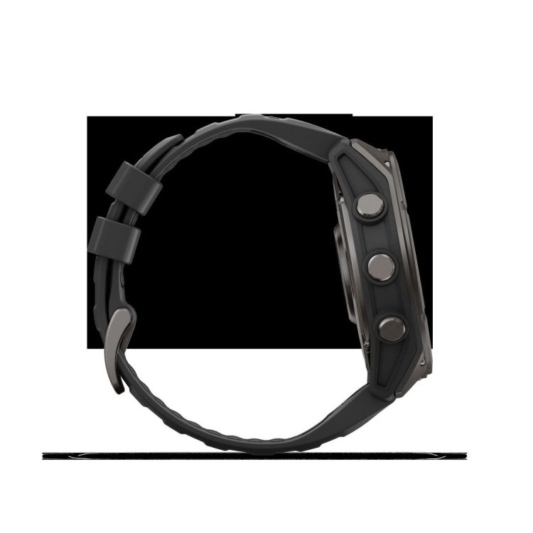 GARMIN GARMIN fenix® 9 – 51mm Carbon grey DLC-titanium met Zwarte siliconen band  (zwart) - De Peperstraat (Poperinge)