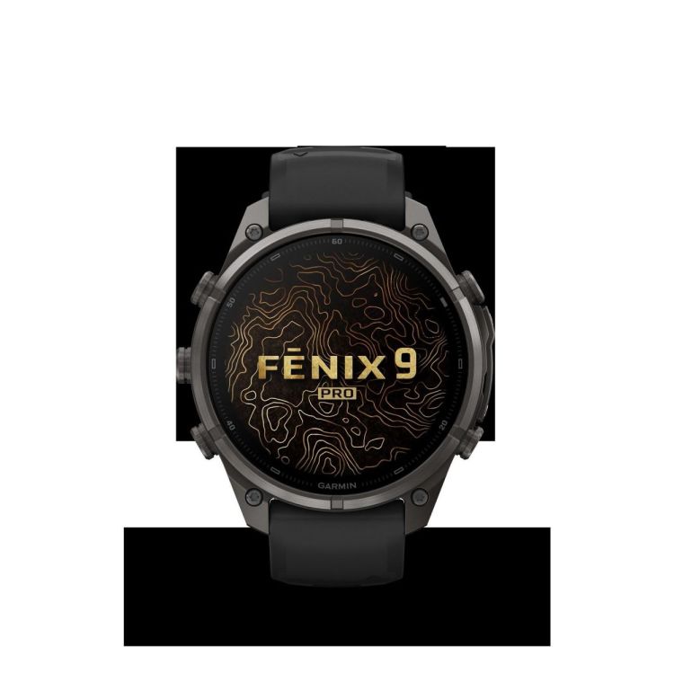 GARMIN GARMIN fenix® 9 Pro – 47mm Carbon Grey DLC titanium met siliconen band in Zwart/Pebble Gray  - De Peperstraat (Poperinge)
