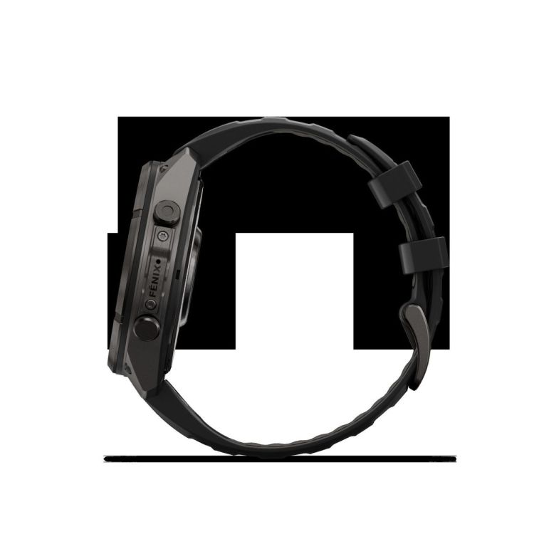 GARMIN GARMIN fenix® 9 Pro – 47mm Carbon Grey DLC titanium met siliconen band in Zwart/Pebble Gray  - De Peperstraat (Poperinge)
