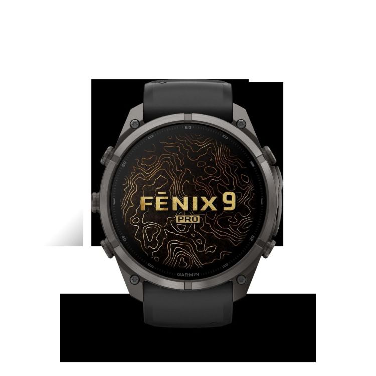 GARMIN GARMIN fenix® 9 Pro – 51mm Carbon Grey DLC titanium met siliconen band in Zwart/Pebble Gray  - De Peperstraat (Poperinge)