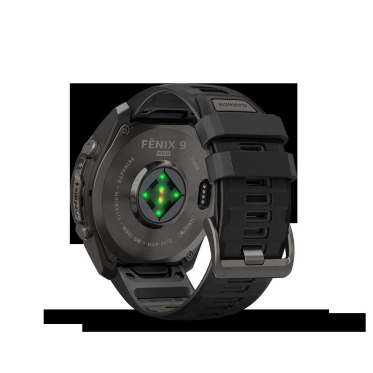 GARMIN GARMIN fenix® 9 Pro – 51mm Carbon Grey DLC titanium met siliconen band in Zwart/Pebble Gray  - De Peperstraat (Poperinge)