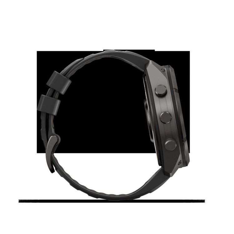 GARMIN GARMIN fenix® 9 Pro – 51mm Carbon Grey DLC titanium met siliconen band in Zwart/Pebble Gray  - De Peperstraat (Poperinge)