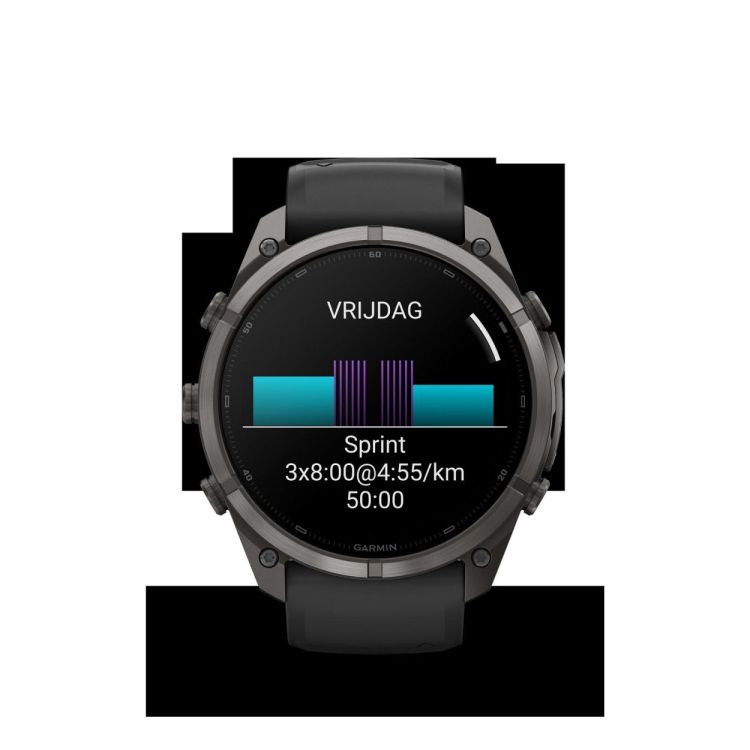 GARMIN GARMIN fenix® 9 Pro – 51mm Carbon Grey DLC titanium met siliconen band in Zwart/Pebble Gray  - De Peperstraat (Poperinge)