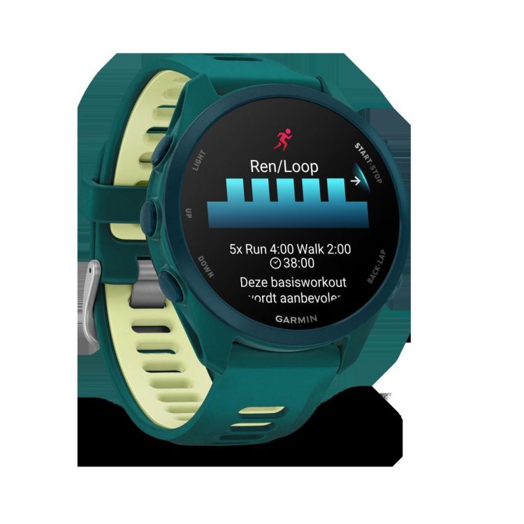 GARMIN GARMIN Forerunner® 170 Music Blauwgroen met Blauwgroen/Citroengele band  (groen) - De Peperstraat (Poperinge)