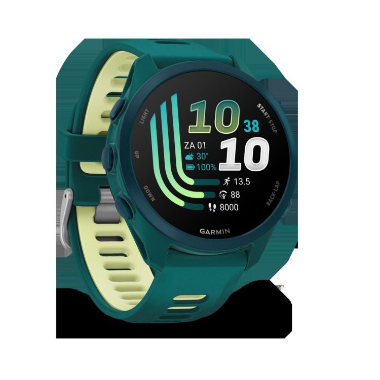 GARMIN GARMIN Forerunner® 170 Music Blauwgroen met Blauwgroen/Citroengele band  (groen) - De Peperstraat (Poperinge)
