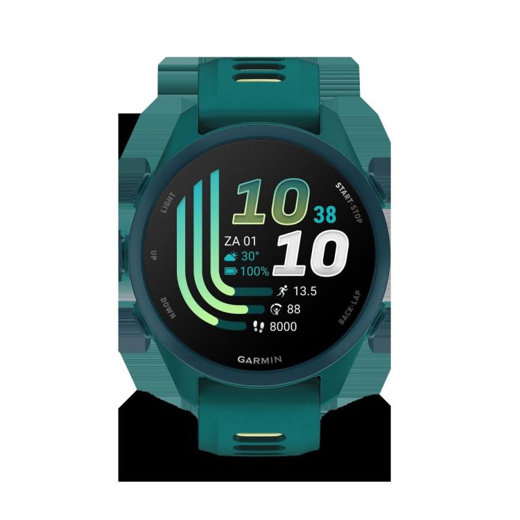 GARMIN GARMIN Forerunner® 170 Music Blauwgroen met Blauwgroen/Citroengele band  (groen) - De Peperstraat (Poperinge)