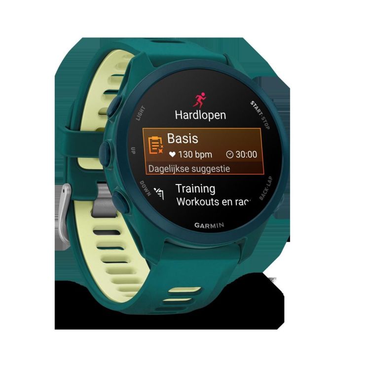 GARMIN GARMIN Forerunner® 170 Music Blauwgroen met Blauwgroen/Citroengele band  (groen) - De Peperstraat (Poperinge)