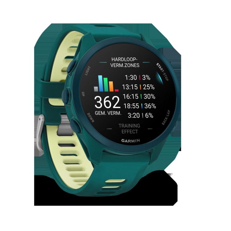 GARMIN GARMIN Forerunner® 170 Music Blauwgroen met Blauwgroen/Citroengele band  (groen) - De Peperstraat (Poperinge)