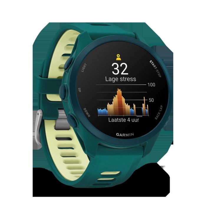 GARMIN GARMIN Forerunner® 170 Music Blauwgroen met Blauwgroen/Citroengele band  (groen) - De Peperstraat (Poperinge)