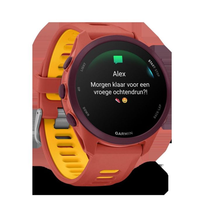 GARMIN GARMIN Forerunner® 170 Music Red Pink met Red Pink/Mango band  (zwart) - De Peperstraat (Poperinge)