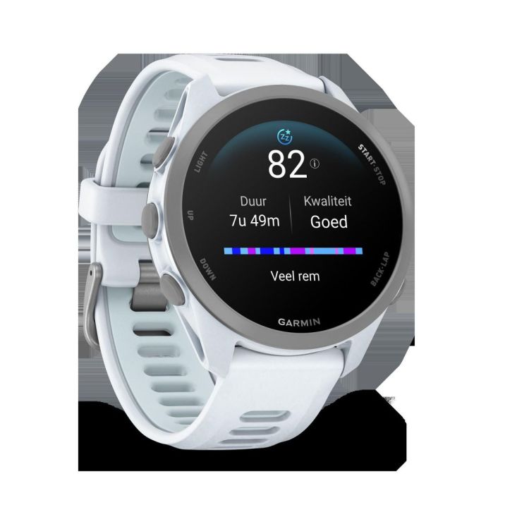 GARMIN GARMIN Forerunner® 170 Music Whitestone met Whitestone/Cloud Blue band  (wit) - De Peperstraat (Poperinge)