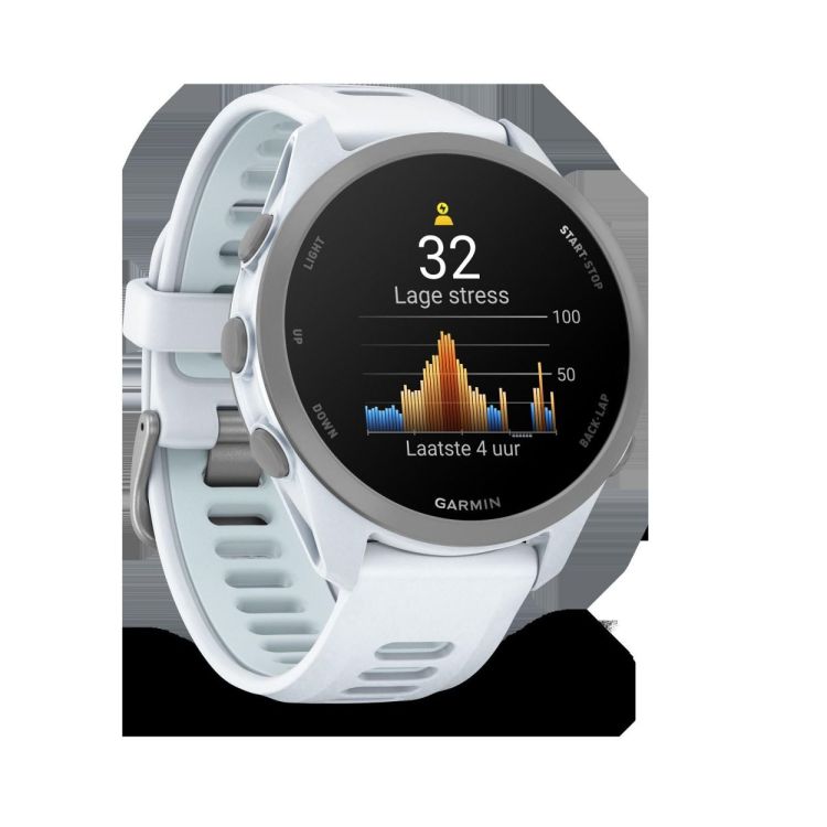 GARMIN GARMIN Forerunner® 170 Music Whitestone met Whitestone/Cloud Blue band  (wit) - De Peperstraat (Poperinge)