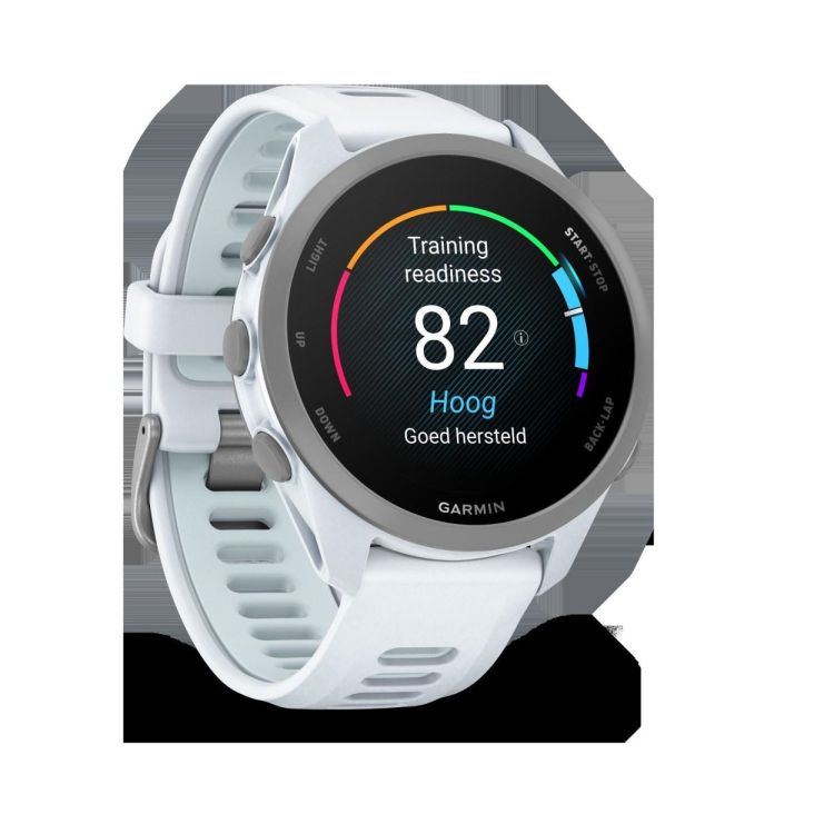 GARMIN GARMIN Forerunner® 170 Music Whitestone met Whitestone/Cloud Blue band  (wit) - De Peperstraat (Poperinge)
