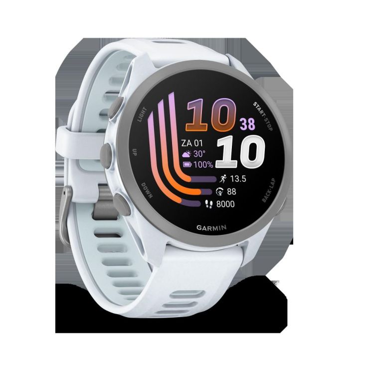 GARMIN GARMIN Forerunner® 170 Music Whitestone met Whitestone/Cloud Blue band  (wit) - De Peperstraat (Poperinge)