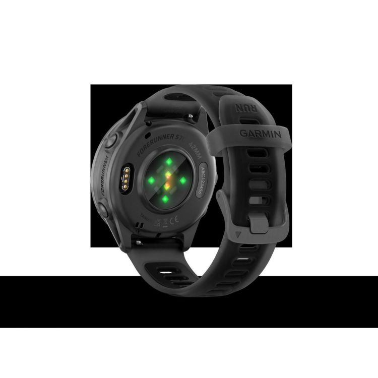  GARMIN Forerunner® 570 - 42mm Slate grey aluminium met transparante zwarte/zwarte band  - De Peperstraat (Poperinge)