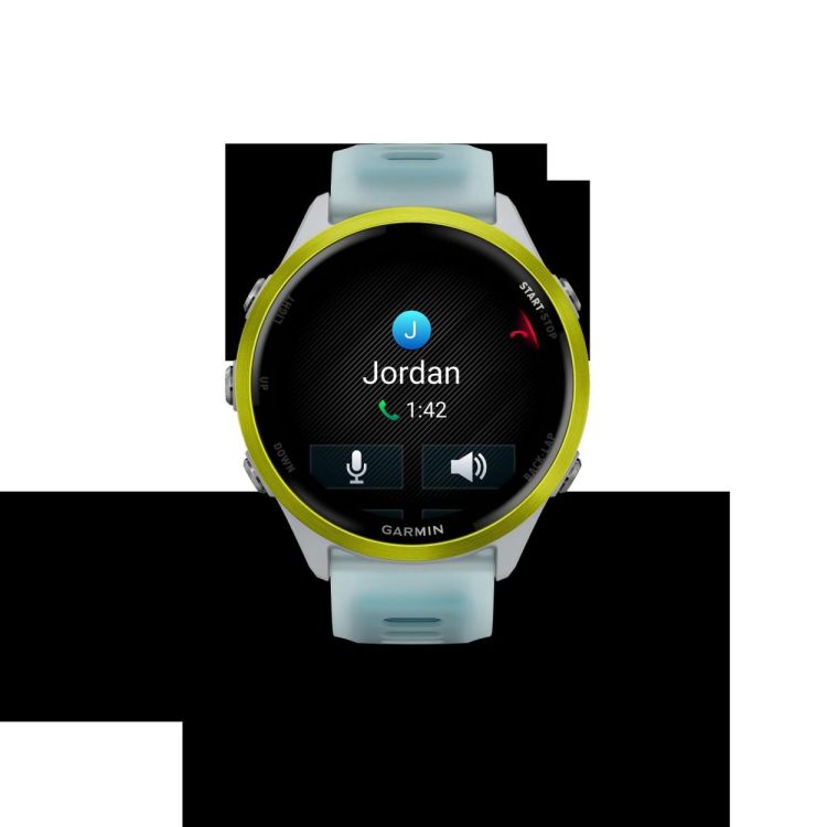  GARMIN Forerunner® 570 - 47mm Amp yellow aluminium met transparante whitestone/turquoise band  - De Peperstraat (Poperinge)