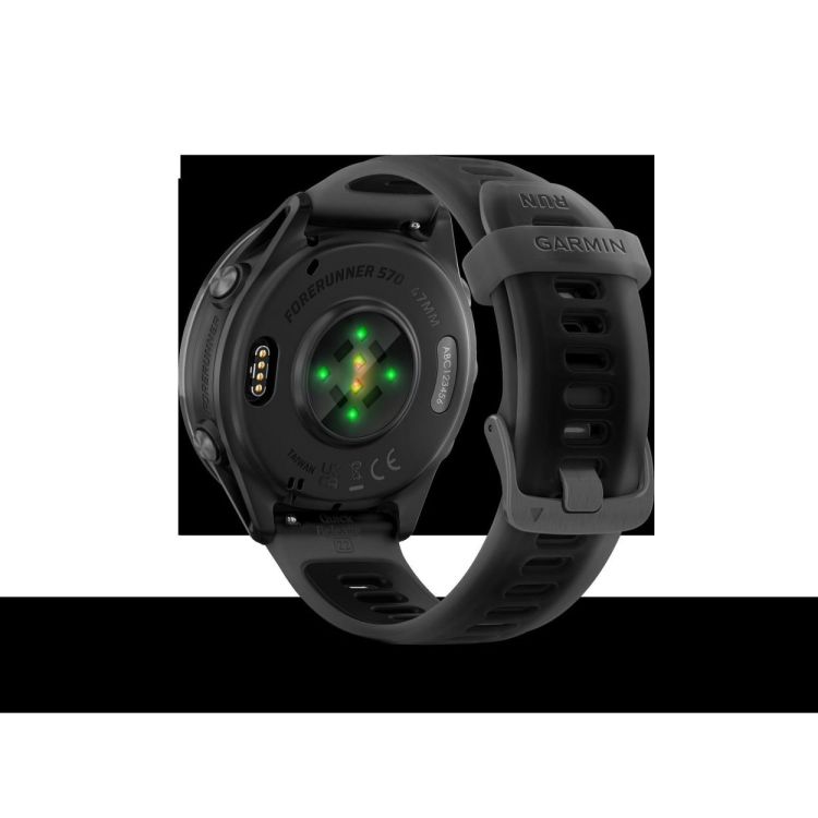 GARMIN GARMIN Forerunner® 570 - 47mm Slate grey aluminium met transparante zwarte/zwarte band  - De Peperstraat (Poperinge)