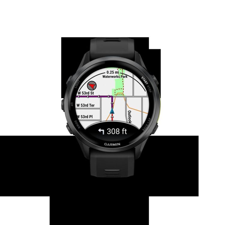 GARMIN GARMIN Forerunner® 970 Carbon grey dlc titanium met zwarte behuizing en zwarte/transparante whitestone band  - De Peperstraat (Poperinge)