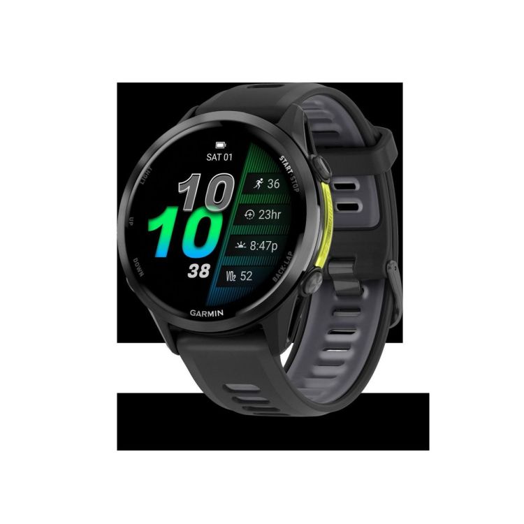 GARMIN GARMIN Forerunner® 970 Carbon grey dlc titanium met zwarte behuizing en zwarte/transparante whitestone band  - De Peperstraat (Poperinge)