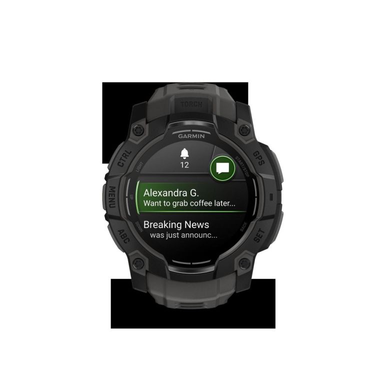 GARMIN GARMIN Instinct® 3 – 50 mm, AMOLED Zwart met charcoal band  - De Peperstraat (Poperinge)