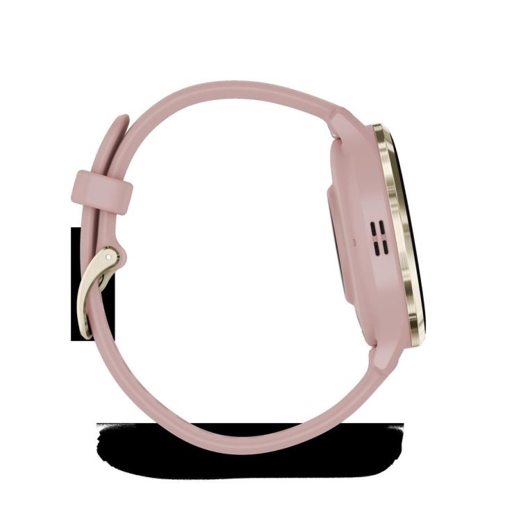GARMIN GARMIN Venu® 3S, Soft Gold rand van roestvrij staal met Dust Rose behuizing en siliconen band  - De Peperstraat (Poperinge)