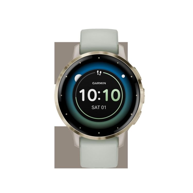 GARMIN GARMIN Venu® 3S, Soft Gold rand van roestvrij staal met Ivory behuizing en siliconen band  - De Peperstraat (Poperinge)