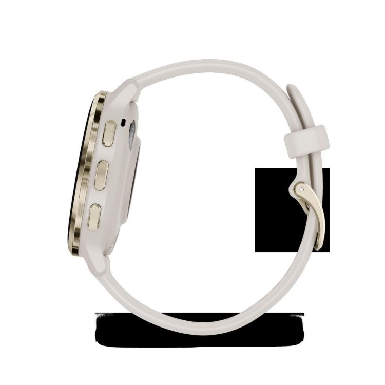 GARMIN GARMIN Venu® 3S, Soft Gold rand van roestvrij staal met Ivory behuizing en siliconen band  - De Peperstraat (Poperinge)
