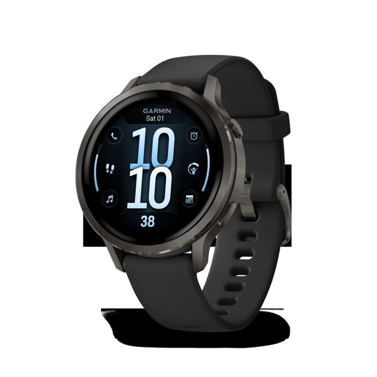  GARMIN Venu® 4 - 41 mm Slate met Zwarte siliconen band  - De Peperstraat (Poperinge)