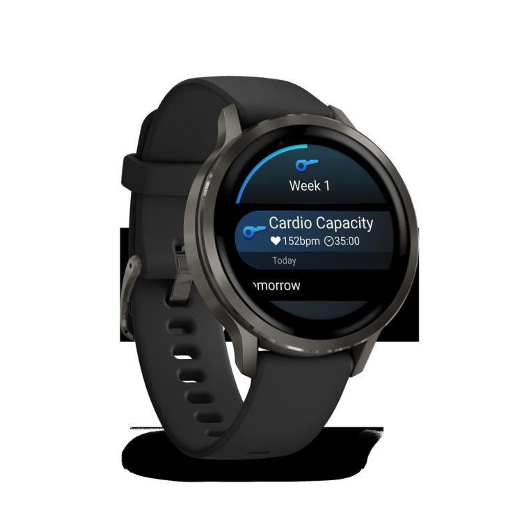  GARMIN Venu® 4 - 41 mm Slate met Zwarte siliconen band  - De Peperstraat (Poperinge)