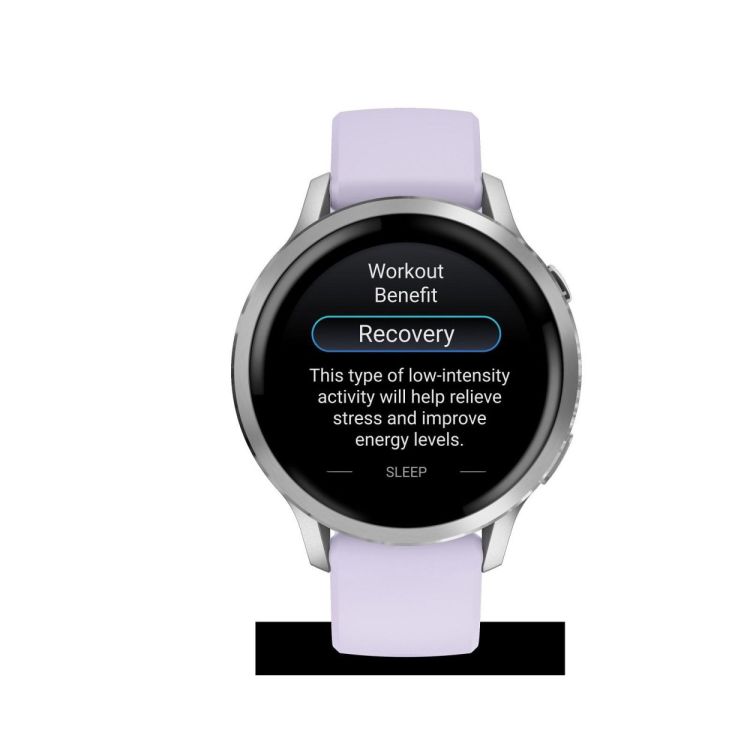  GARMIN Venu® 4 - 41 mm Zilver met Periwinkle siliconen band  - De Peperstraat (Poperinge)