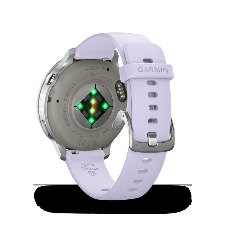  GARMIN Venu® 4 - 41 mm Zilver met Periwinkle siliconen band  - De Peperstraat (Poperinge)