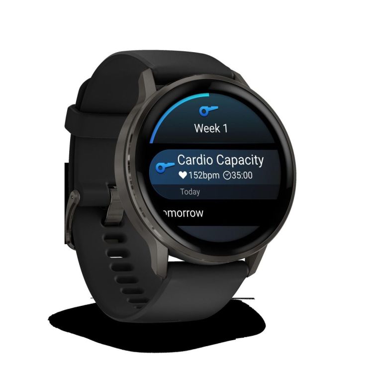 GARMIN Venu® 4 - 45 mm Slate met Zwarte siliconen band  - De Peperstraat (Poperinge)