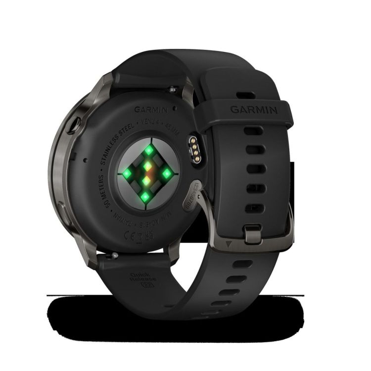  GARMIN Venu® 4 - 45 mm Slate met Zwarte siliconen band  - De Peperstraat (Poperinge)