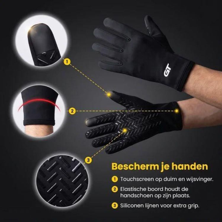 GT SPORT SELECTION GT Field Player Gloves  (zwart) - De Peperstraat (Poperinge)