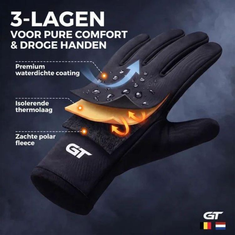GT SPORT SELECTION GT Field Player Gloves  (zwart) - De Peperstraat (Poperinge)