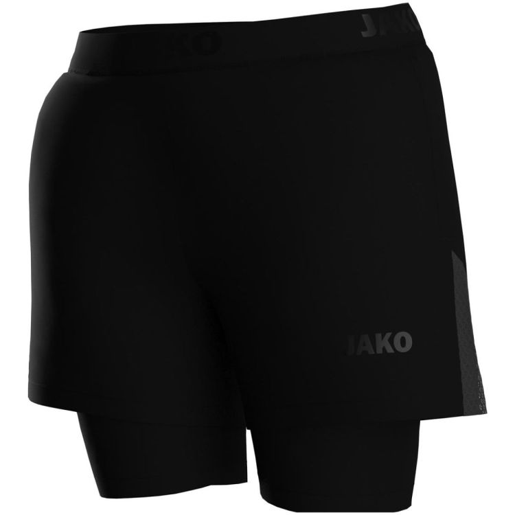 JAKO JAKO SHORT 2 IN 1 POWER DAMES  (zwart) - De Peperstraat (Poperinge)